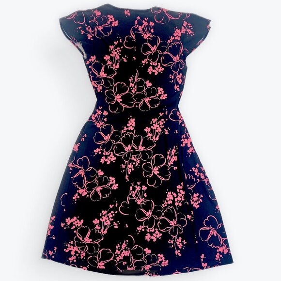 M | Floral Asymmetrical Wrap Dress - Picture 2 of 5